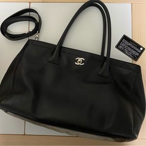 Chanel Black Caviar Executive Tote